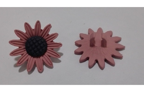 Flor esmaltada de 20mm Rosa