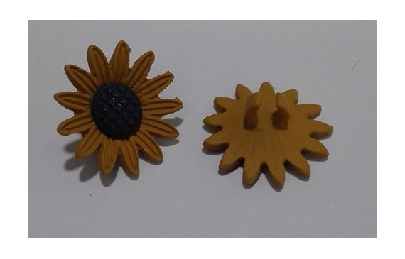 Flor esmaltada de 20mm  Mostaza