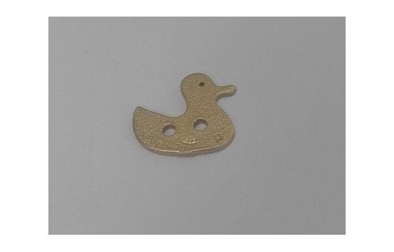 Cuenta Pato 2 agjueros 14*13mm oro mate