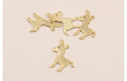 Burro 2 agujeros 15*15mm oro