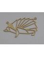 silueta puercoespín 39*23mm oro mate
