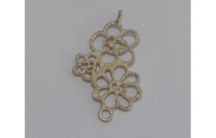 Conjunto de 2 flores 17*28 oro mate