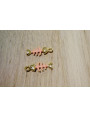 RColgante aspa pescado 16*6mm esmalte Rosa