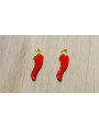 Colgante Pimiento 14mm Rojo +Oro