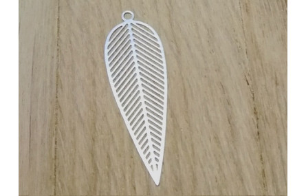 Hoja Helecho plana 40*12mm Plata Mate