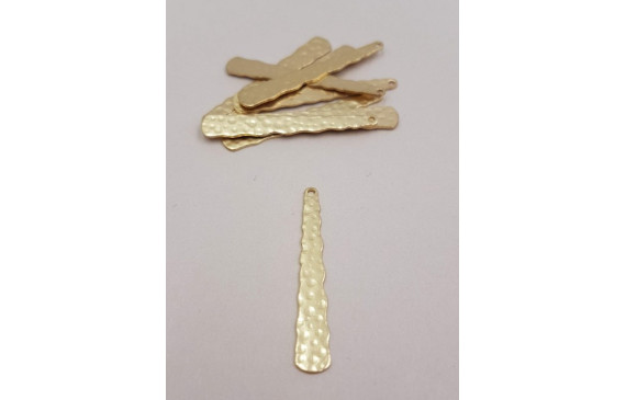 Colgante Lámina martilleada 34*6mm Oro Mate