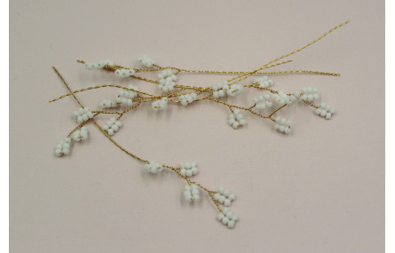 Pieza Rama alambrada abalorio Blanco 77mm