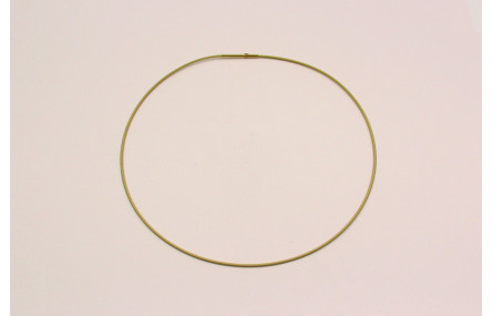 Collar acero espiral 1,4mm*42cms Dorado