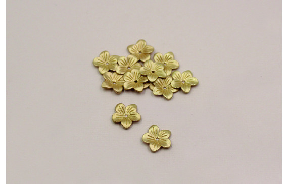 Pieza Flor 12mm Oro Mate