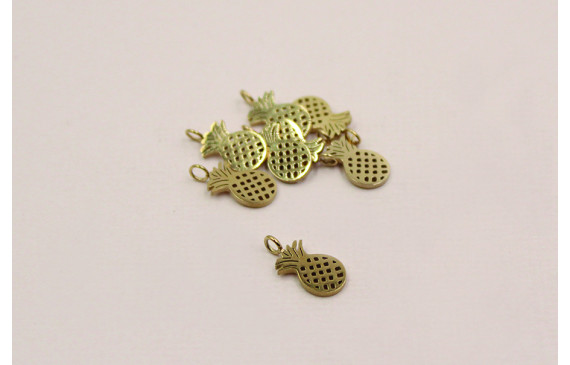 Pieza Piña 12*10mm Acero Inoxidable baño Oro