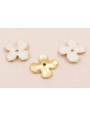 Pieza Flor 15mm esmaltada Blanca