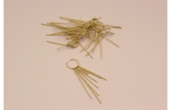 Aro con colgantes 65*13mm Oro Mate