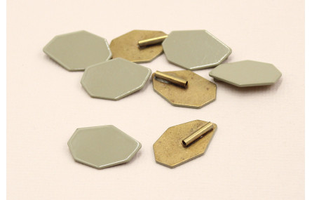 Pieza esmaltada 21*12mm Esmalte Gris