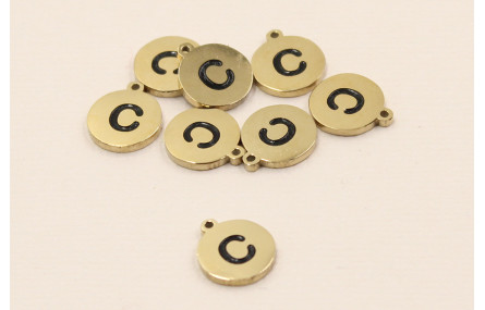 Chapa acero Inoxidable 10mm letra  C