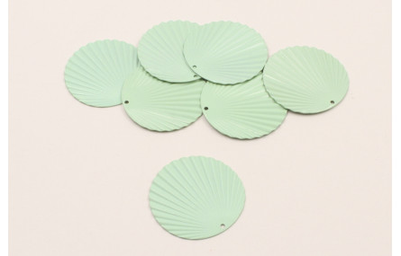 Disco ondulado 37mm Esmaltado verde turquesa