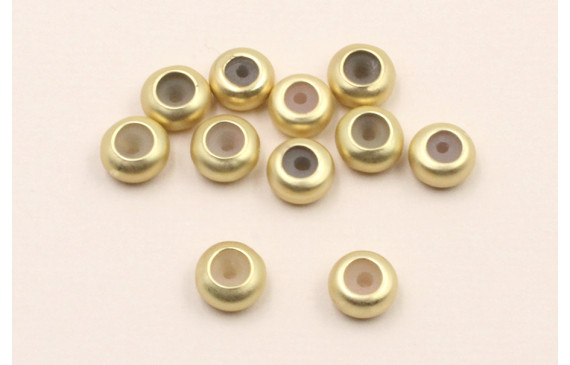 Disco 6mm Oro diam con silicona, agujero de 1mm 