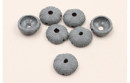 Pieza Caracol de Mar diam 14mm *4mm esmalte gris