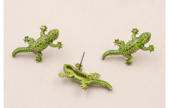 Perno Lagarto Esmalte verde 25*13mm