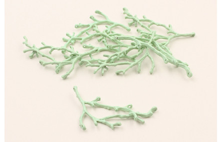 Cuenta Rama Coral 50*24mm Esmalte verde Turquesa