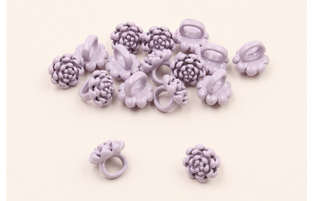Flor de 7mm con anilla de 4mm interior  Lila