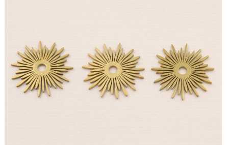 Cuenta Acero Estrella Acero 18mm Oro