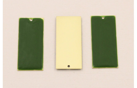 Cuenta Rectangulo 38*15 D.Mate Esmalte verde