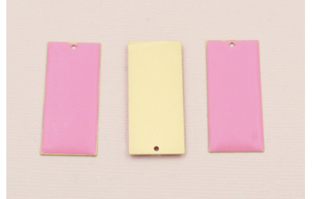 Cuenta Rectangulo 38*15 D.Mate Esmalte Rosa