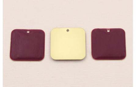 Cuenta Cuadrado de 22 D.Mate esmalte Cardenal