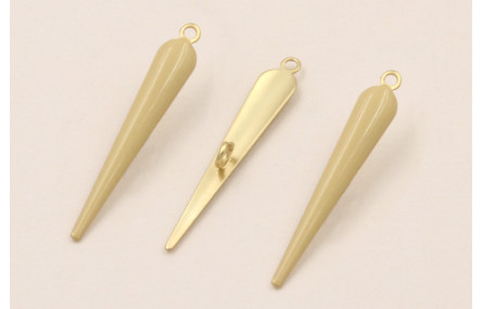 Colgante Cuña esmaltada 23*5mm Beige
