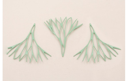 Colgante Coral 55*45mm Esmalte Turquesa