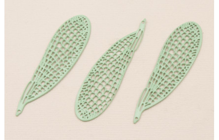 Cuenta Ala Libélula 55*12 esmalte turquesa