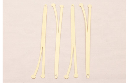 Colgante 2 pendulos 73*15mm Dorado Mate