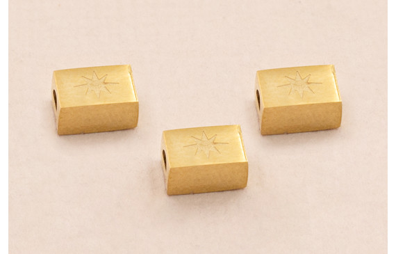 Tubo rectangular S.Steel 316L 7*3mm Dorado