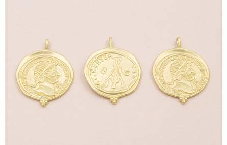 Medalla 30mm diametro Efigie Oro Mate