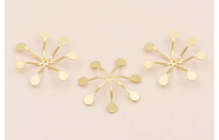 Estrella de satelites 2 capas 25mm Oro Mate