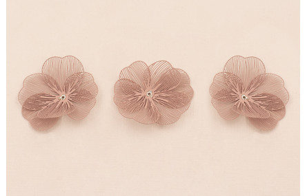 Flor 35mm 6 pétalos moldeables Rosa