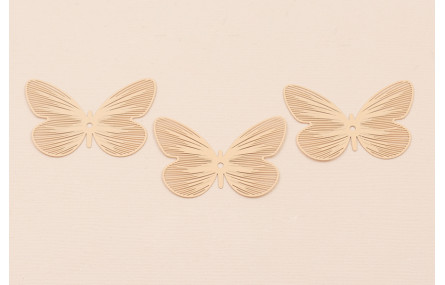 Mariposa Plana 36*25mm Rosa Palo