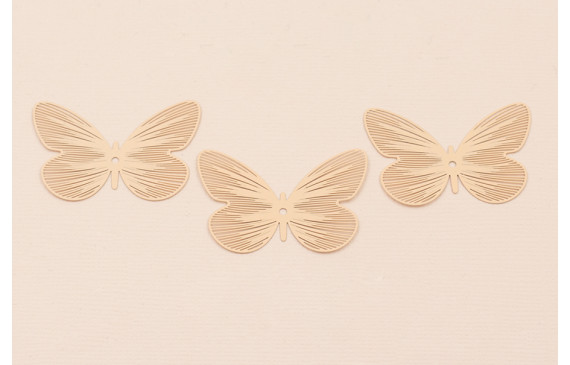 Mariposa Plana 36*25mm Rosa Palo