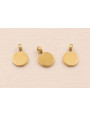 Colgante Chapita de 3mm Acero 316L inox. Oro