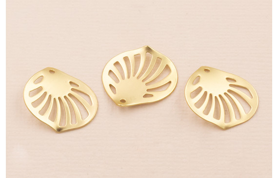 Pétalo calado y Curvado 20*20mm Oro Mate