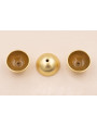 Semi Bola de 13mm con esmalte Marrón y Oro Mate
