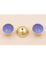 Semi Bola de 13mm con esmalte Azul y Oro Mate