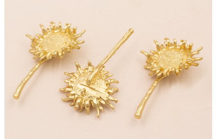 Colgante Girasol 55*25mm Oro Mate