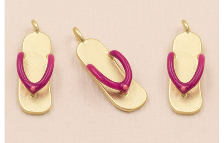 Colgante Chancleta Playa 21*7mm Morado