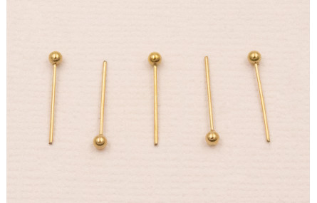 Alfiler Acero Inox. 316L 0,5*14*2mm Baño Oro