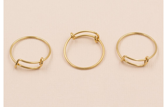 Aro de Anillo Regulable Stainless Steel 316L Oro