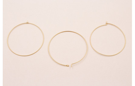 CRIOLLA HILO REDONDO 45MM ORO MATE