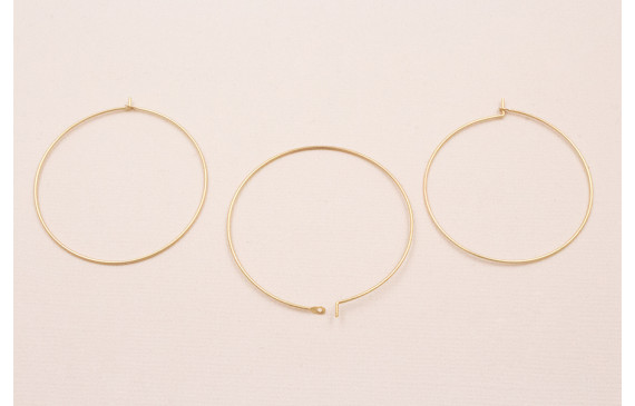 CRIOLLA HILO REDONDO 45MM ORO MATE