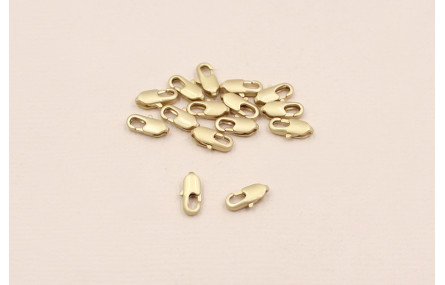 Mini mosquetón 8mm longitud Oro Mate