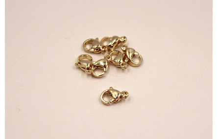 Mosquetón Acero Inoxidable 10mm Dorado